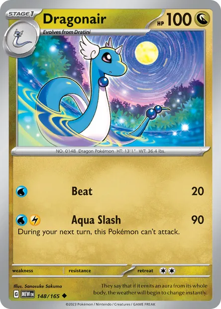 Dragonair, Pokémon card MEW 148 — 151 set