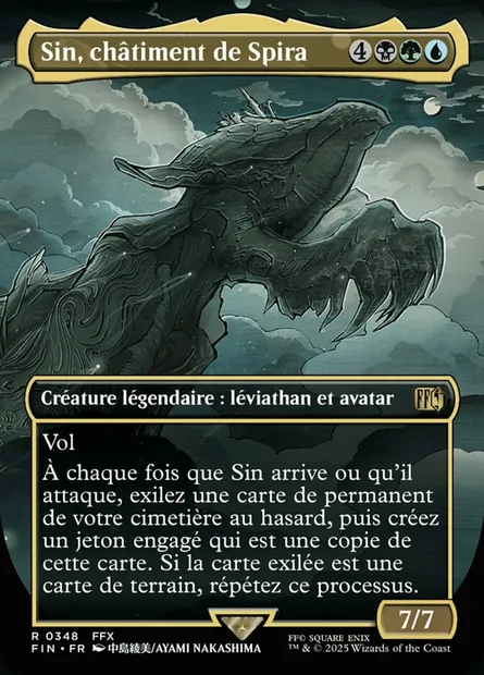 Sin, châtiment de Spira, carte Magic FIN 348 — extension Final Fantasy