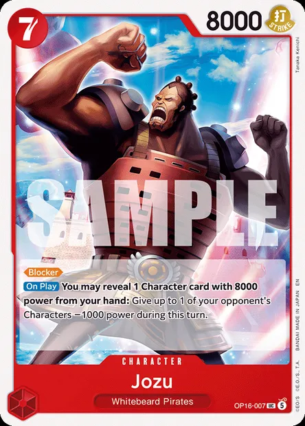 Jozu, One Piece card OP16-007 — THE TIME OF BATTLE set