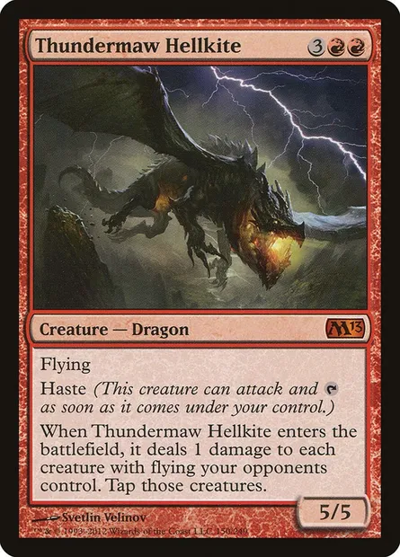Thundermaw Hellkite, Magic card M13 150 — Magic 2013 set