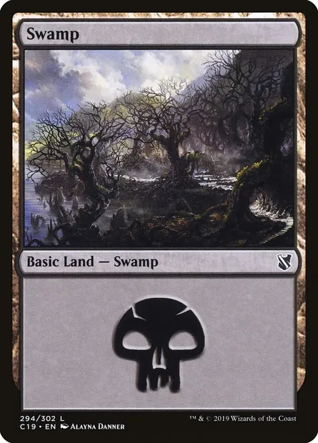 Swamp, Magic card C19 294 — Commander 2019 set