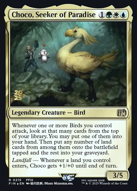 Choco, Seeker of Paradise, Magic card PFIN 215s — Final Fantasy Promos set