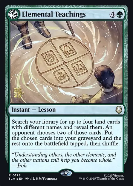 Elemental Teachings, Magic card PTLA 178s — Avatar: The Last Airbender Promos set