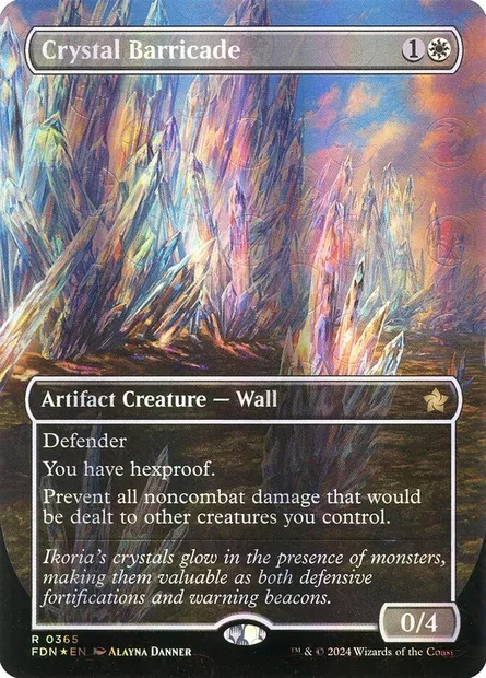 Crystal Barricade, Magic card FDN 365 — Foundations set