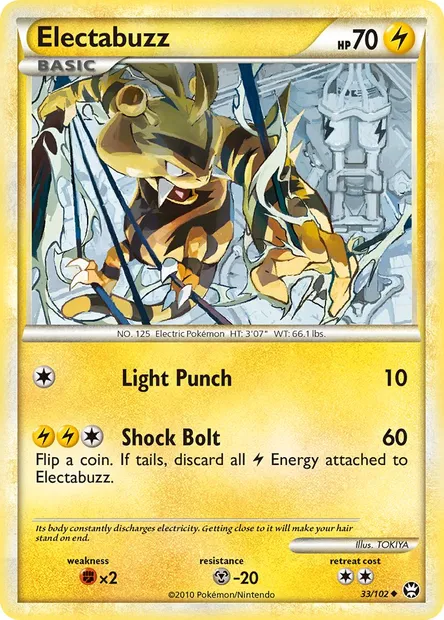 Electabuzz, Pokémon card TM 33 — Triumphant set