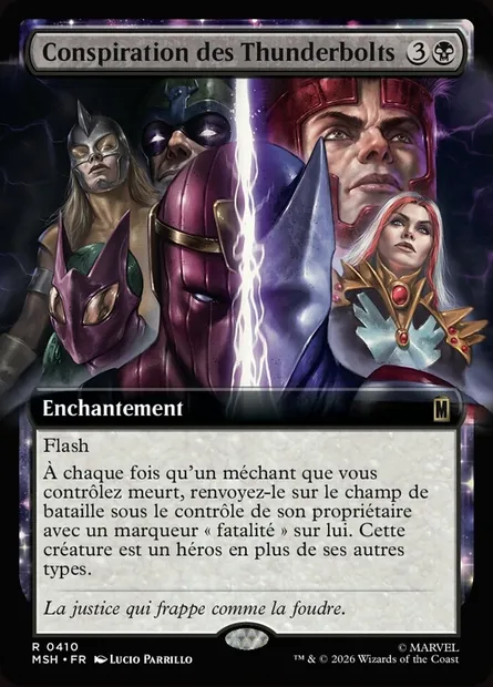 Conspiration des Thunderbolts, carte Magic MSH 410 — extension Marvel Super Heroes
