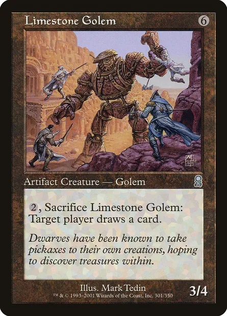 Limestone Golem, Magic card ODY 301 — Odyssey set