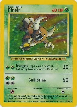Pinsir, Pokémon card ERR 009 — Pokémon Misprints set
