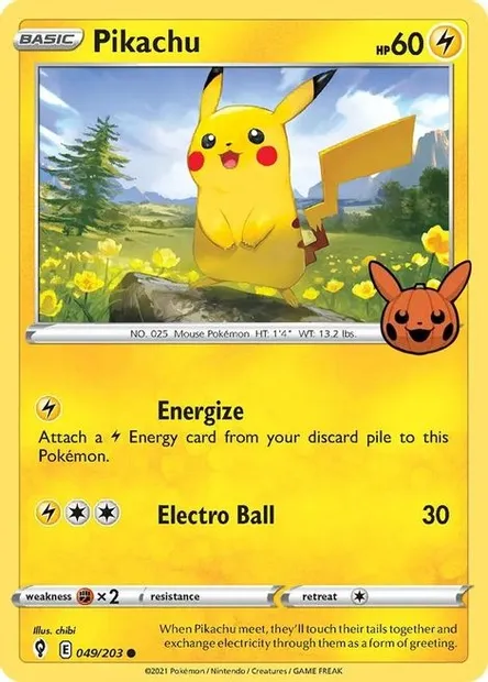 Pikachu, carte Pokémon TOT22 049 — extension Trick or Trade