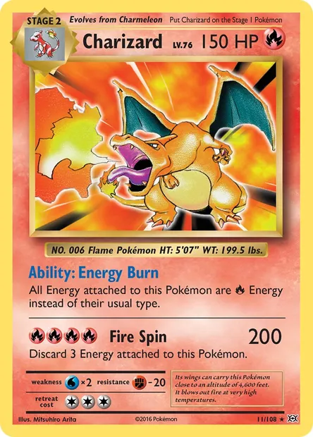 Charizard, Pokémon card EVO 11 — Evolutions set