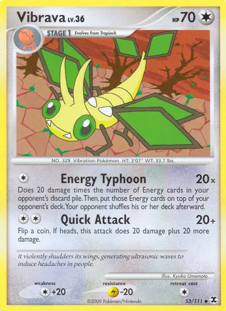 Vibrava, Pokémon card RR 53 — Rising Rivals set