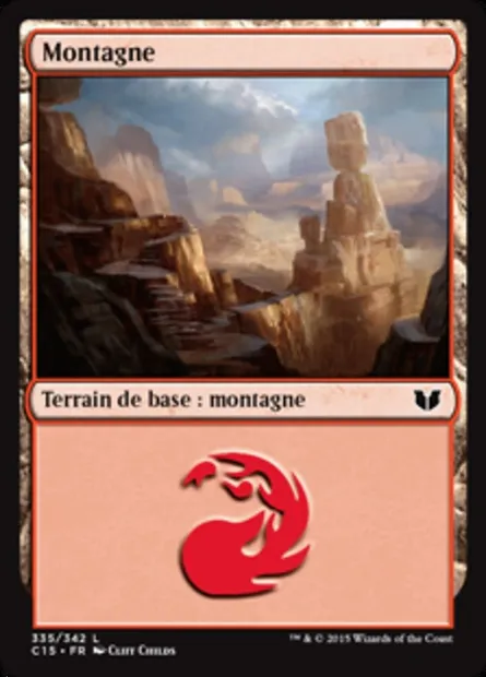 Montagne, carte Magic C15 335 — extension Commander 2015