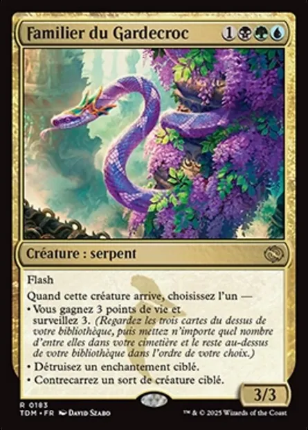 Familier du Gardecroc, carte Magic TDM 183 — extension Tarkir: Dragonstorm