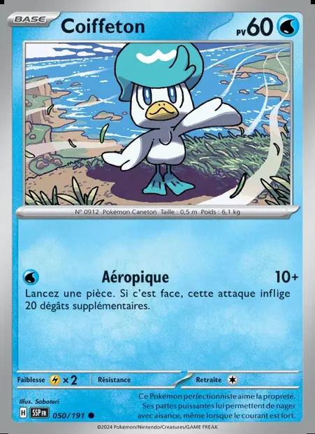 Coiffeton, carte Pokémon SSP 050 — extension Étincelles Déferlantes