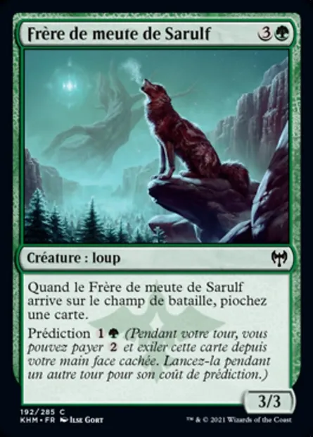 Frère de meute de Sarulf, carte Magic KHM 192 — extension Kaldheim