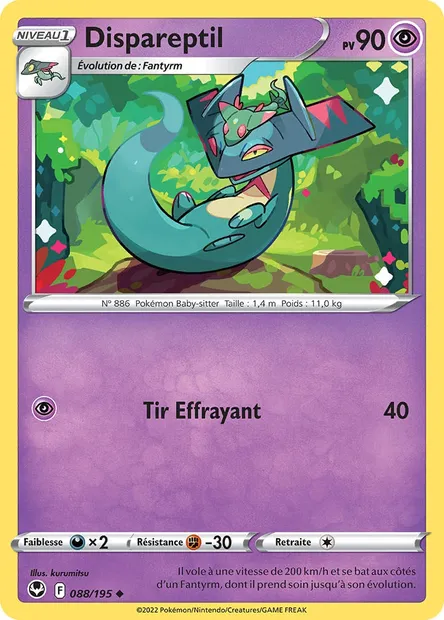Dispareptil, carte Pokémon SIT 088 — extension Tempête Argentée