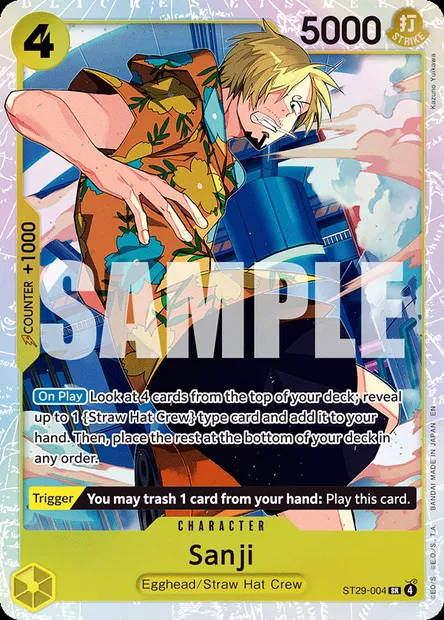 Sanji, One Piece card ST29-004 — Egghead set