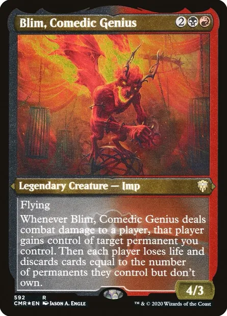 Blim, Comedic Genius, Magic card CMR 592 — Commander Legends set