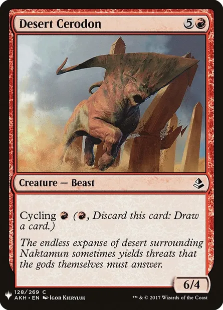 Desert Cerodon, Magic card PLST AKH-128 — The List set