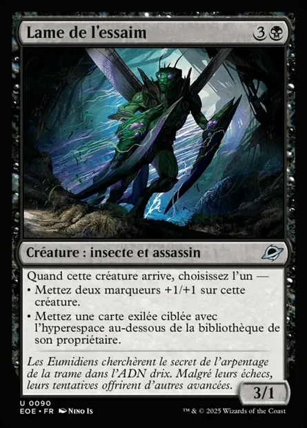 Lame de l'essaim, carte Magic EOE 90 — extension Edge of Eternities