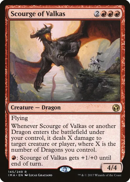 Scourge of Valkas, Magic card IMA 145 — Iconic Masters set