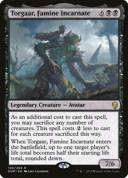 Torgaar, Famine Incarnate, Magic card DOM 108 — Dominaria set