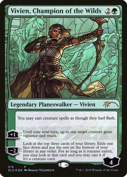 Vivien, Champion of the Wilds, Magic card SLD 519 — Secret Lair Drop set