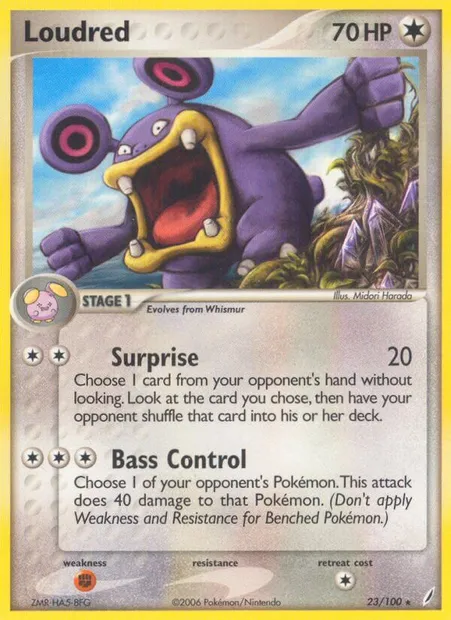 Loudred, Pokémon card CG 23 — Crystal Guardians set
