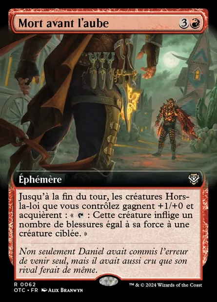 Mort avant l'aube, carte Magic OTC 62 — extension Outlaws of Thunder Junction Commander