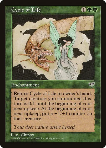 Cycle de la vie, carte Magic MIR 211 — extension Mirage
