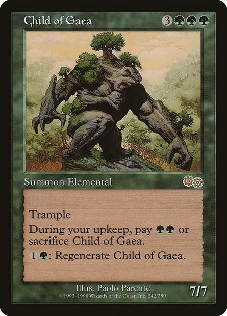 Child of Gaea, Magic card USG 242 — Urza's Saga set
