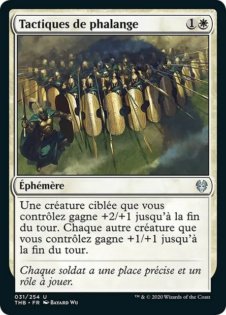 Tactiques de phalange, carte Magic THB 31 — extension Theros Beyond Death