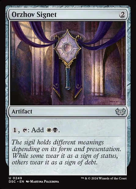 Orzhov Signet, Magic card DSC 249 — Duskmourn: House of Horror Commander set
