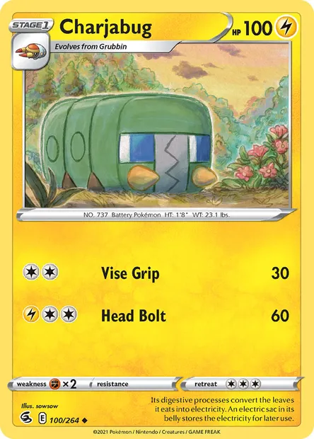 Charjabug, Pokémon card FST 100 — Fusion Strike set