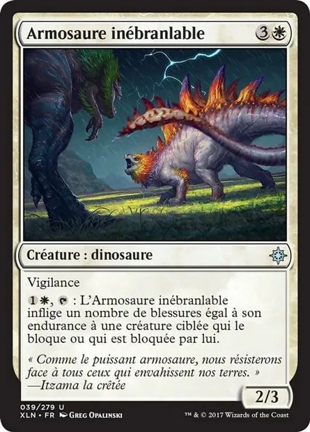 Armosaure inébranlable, carte Magic XLN 39 — extension Ixalan