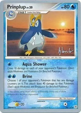 Prinplup Lv.20, carte Pokémon WCD08 058 — extension World Championship Decks 2008