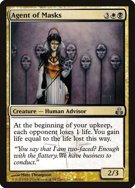 Agente aux masques, carte Magic GPT 100 — extension Le Pacte des Guildes