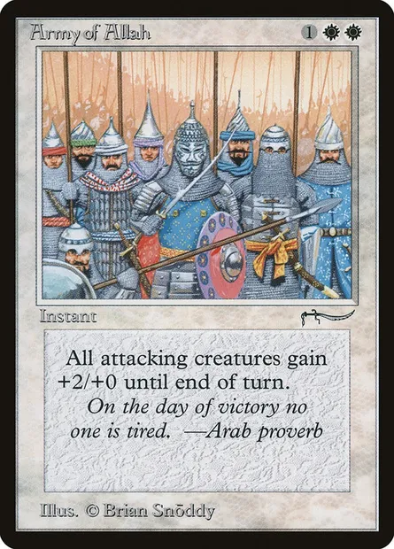 Army of Allah, carte Magic ARN 2 — extension Arabian Nights