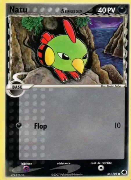 Natu δ, carte Pokémon DF 55 — extension EX Île des Dragons