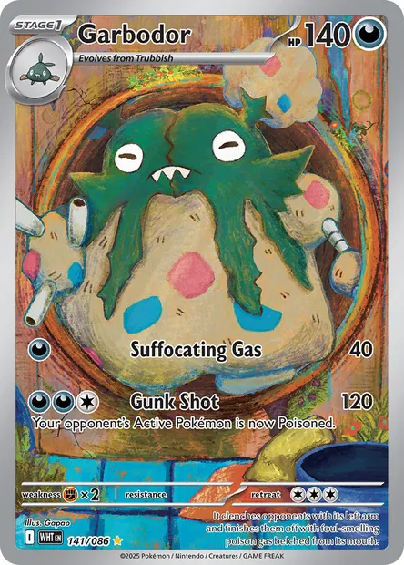 Garbodor, Pokémon card WHT 141 — White Flare set