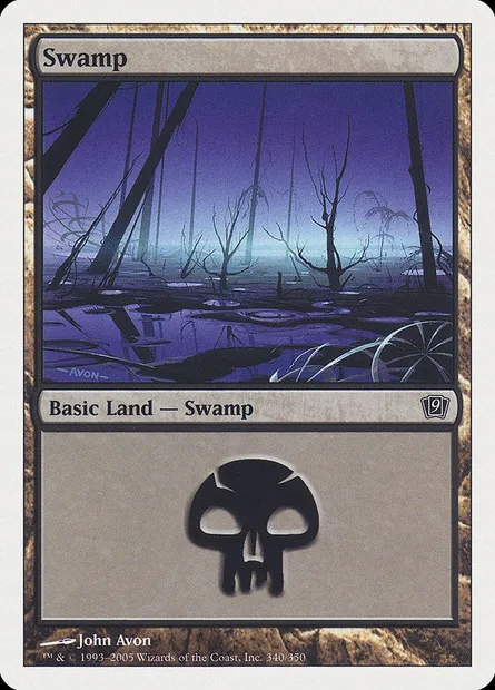 Swamp, Magic card 9ED 340 — Ninth Edition set