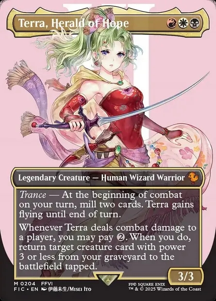 Terra, Herald of Hope, Magic card FIC 204 — Final Fantasy Commander set