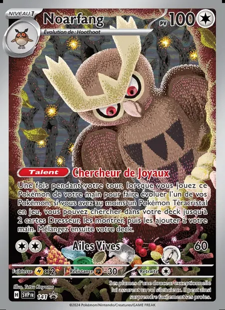 Noarfang, carte Pokémon PR-SV 141 — extension SVP Black Star Promos