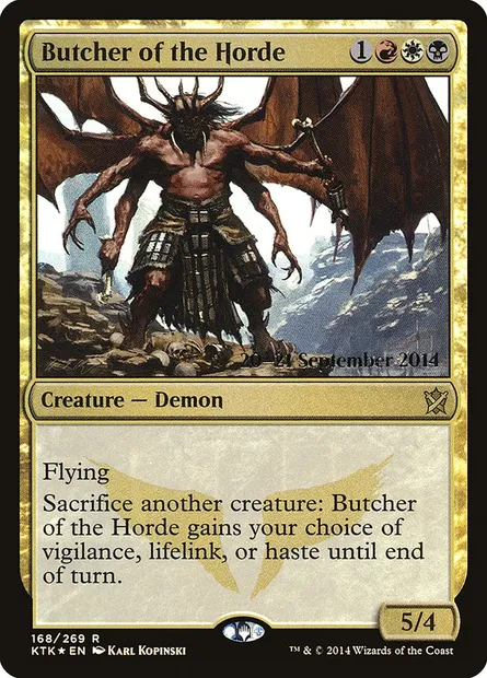 Boucher de la horde, carte Magic PKTK 168s — extension Khans of Tarkir Promos
