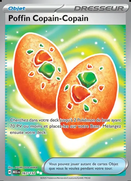 Poffin Copain-Copain, carte Pokémon MEG 167 — extension Méga-Évolution