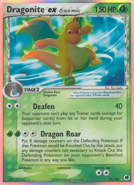 Dragonite ex δ, Pokémon card DF 91 — Dragon Frontiers set