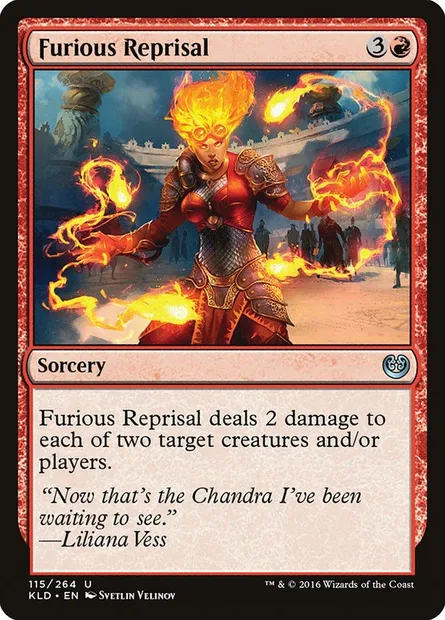 Furious Reprisal, Magic card KLD 115 — Kaladesh set