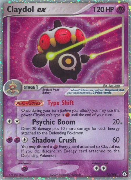 Claydol ex, Pokémon card PK 93 — Power Keepers set