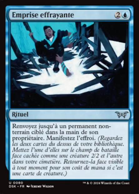 Emprise effrayante, carte Magic DSK 80 — extension Duskmourn: House of Horror