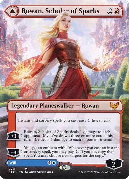 Rowan, Scholar of Sparks // Will, Scholar of Frost, Magic card STX 278 — Strixhaven: School of Mages set